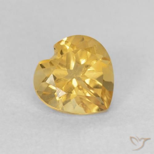 Citrino ouro médio Natural 0.73ct, Coração, VVS