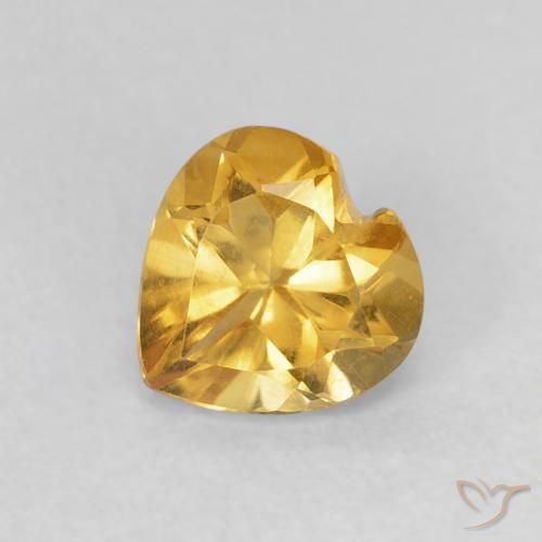 0.71ct Natural Dourado Citrino, Coração, VVS