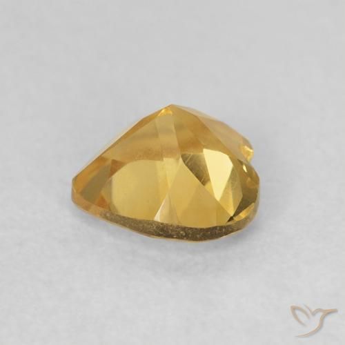 Citrino Dourado Natural 0.71ct, Coração, VVS