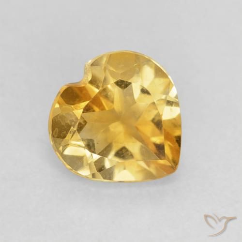 Citrino Dourado Natural 0.85ct, Coração, VVS