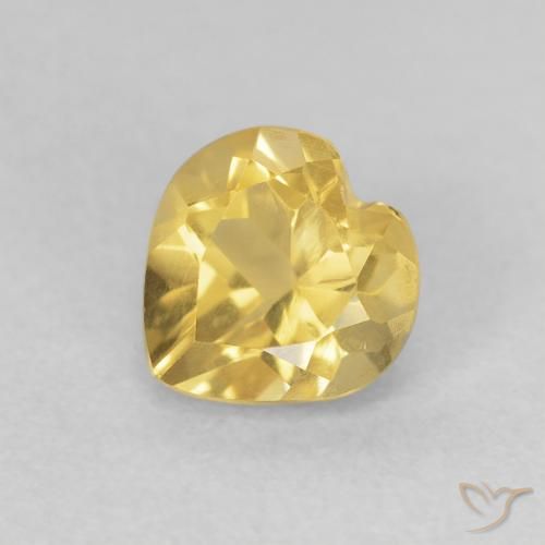 0.71ct Natural Dourado Citrino, Coração, VVS