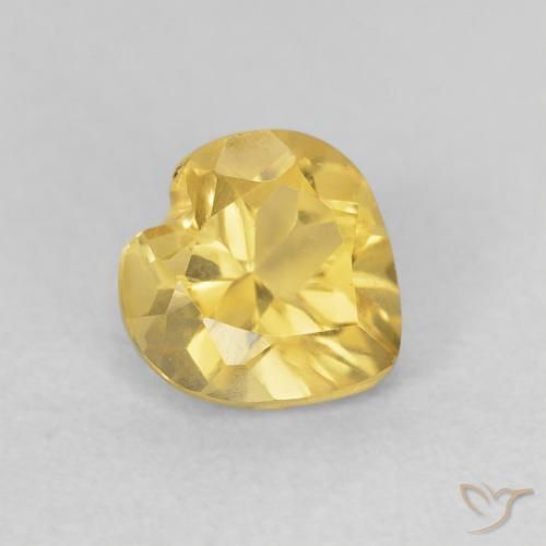 Citrino Dourado Natural 0.71ct, Coração, VVS
