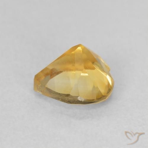 Citrino Medium Light Orange-Gold Natural 0.75ct, Coração, VVS