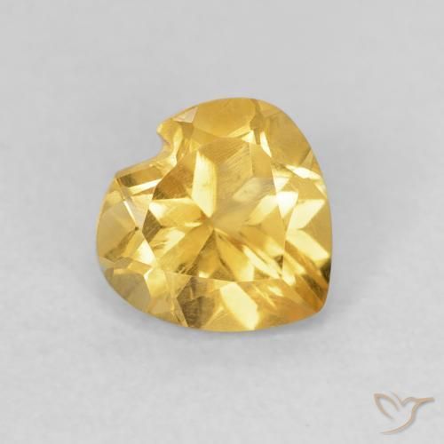 Citrino ouro médio Natural 0.74ct, Coração, VVS