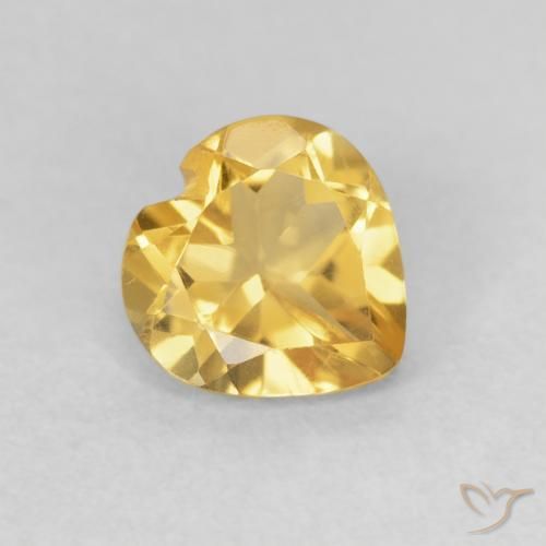 Citrino ouro médio Natural 0.69ct, Coração, VVS