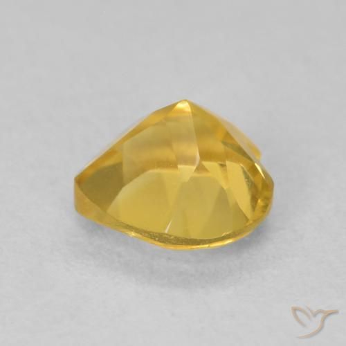 Citrino Laranja Dourada Natural 0.75ct, Coração, VVS-VS