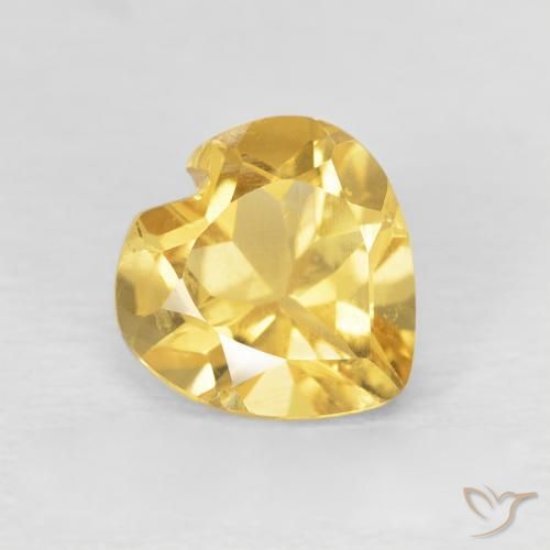 Citrino ouro brilhante Natural 0.77ct, Coração, VVS-VS
