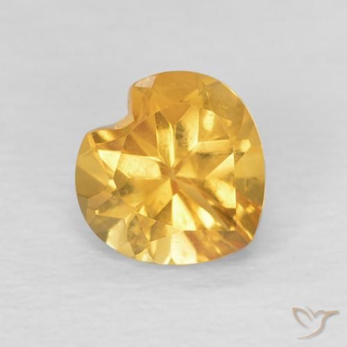 Citrino Dourado médio Natural 0.73ct, Coração, VVS-VS