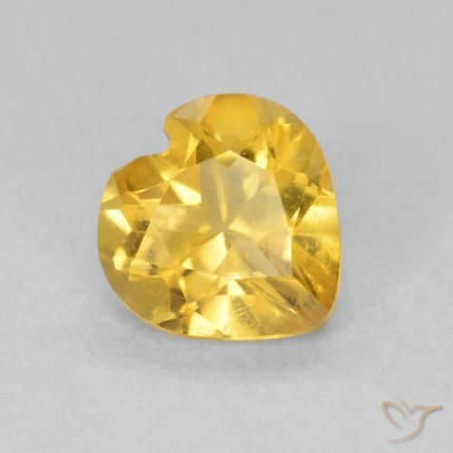 Citrino Dourado Natural 0.66ct, Coração, VVS-VS