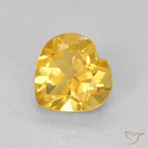 0.76ct Natural ouro médio Citrino, Coração, VVS-VS
