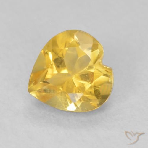 Citrino Laranja Dourada Natural 0.76ct, Coração, VVS-VS