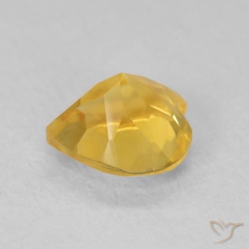 Citrino Laranja Dourada Natural 0.76ct, Coração, VVS-VS