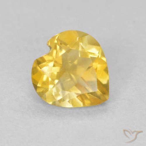Citrino Dourado médio Natural 0.62ct, Coração, VVS-VS