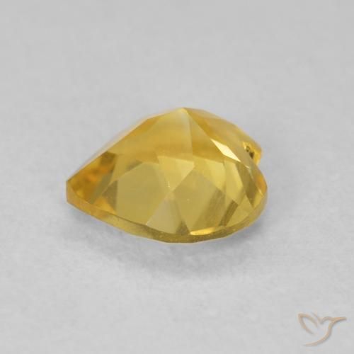 Citrino Dourado médio Natural 0.62ct, Coração, VVS-VS