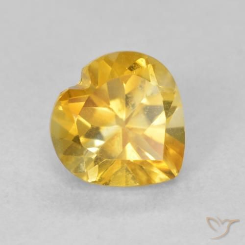 0.83ct Natural ouro brilhante Citrino, Coração, VVS-VS
