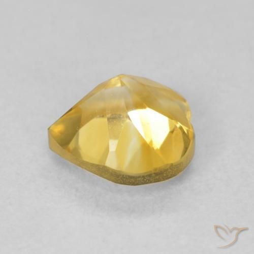 Citrino ouro brilhante Natural 0.83ct, Coração, VVS-VS