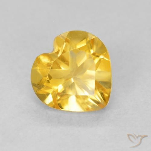 0.73ct Natural Dourado Citrino, Coração, VVS-VS
