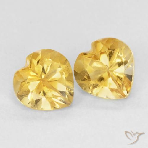 Pedras preciosas de Citrino Laranja Dourada natural de 1.41 ct, Coração, VVS-VS