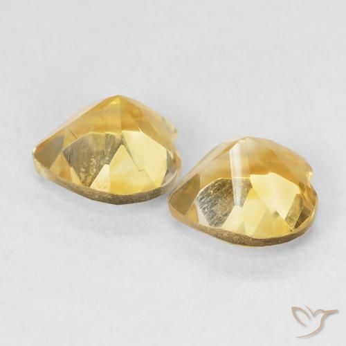 Pedras preciosas de Citrino Laranja Dourada natural de 1.41 ct, Coração, VVS-VS
