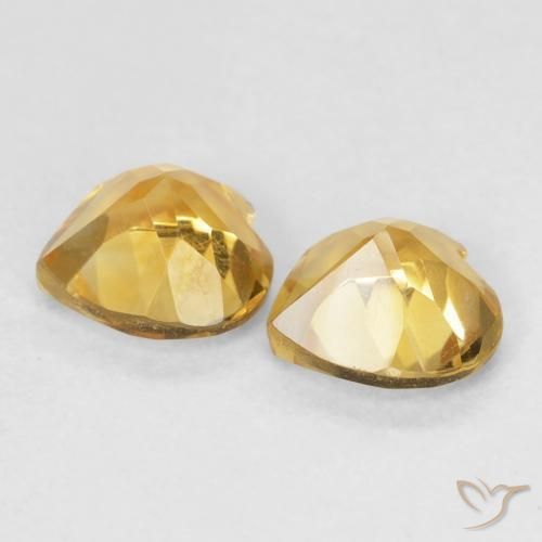 Pedras preciosas de Citrino Dourado natural de 1.34 ct, Coração, VVS-VS