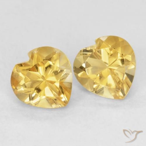 Pedras preciosas de Citrino Laranja Dourada natural de 1.52 ct, Coração, VVS-VS