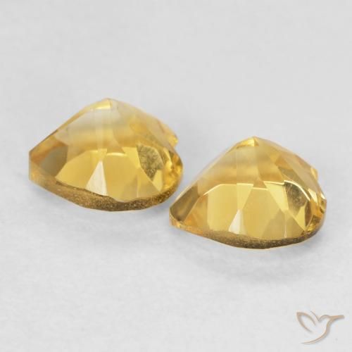 Pedras preciosas de Citrino Laranja Dourada natural de 1.52 ct, Coração, VVS-VS