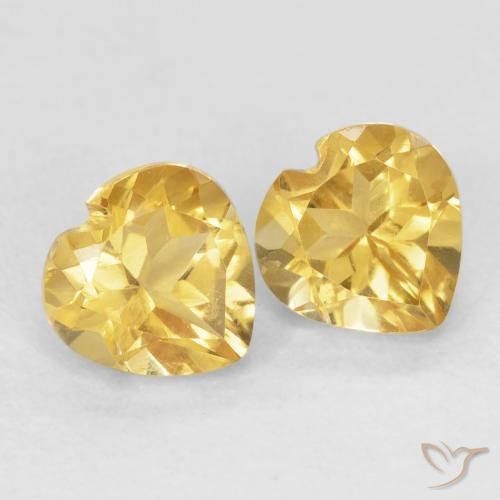 Pedras preciosas de Citrino Laranja Dourada natural de 1.58 ct, Coração, VVS-VS