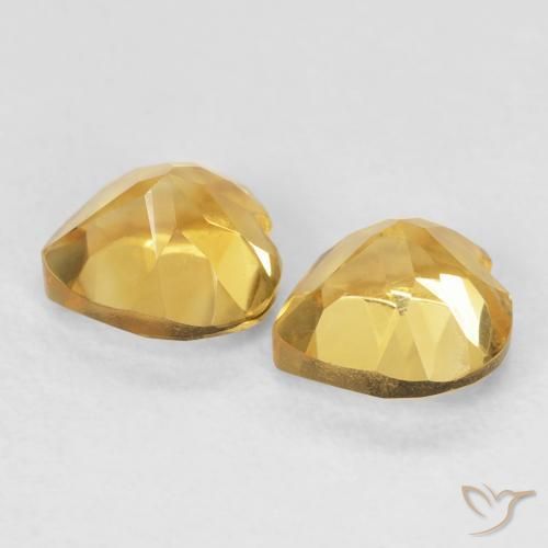 Pedras preciosas de Citrino Laranja Dourada natural de 1.58 ct, Coração, VVS-VS
