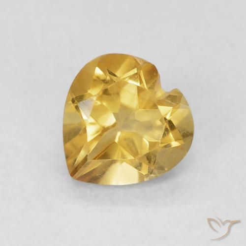 0.72ct Natural Ouro Citrino, Coração, VVS