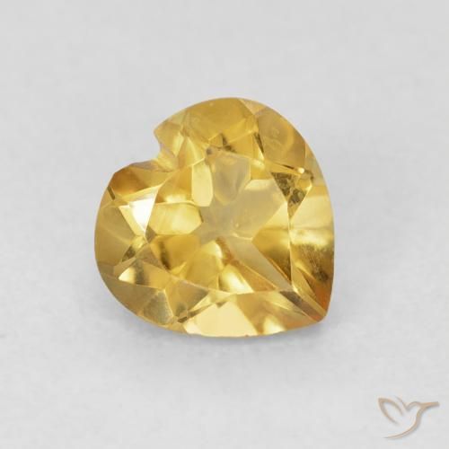 Citrino Ouro Natural 0.72ct, Coração, VVS