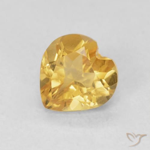 0.73ct Natural Ouro Citrino, Coração, VVS