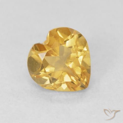 Citrino Ouro Natural 0.73ct, Coração, VVS