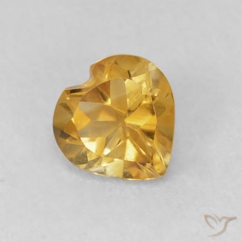 Citrino Medium Dark-Golden Natural 0.66ct, Coração, VVS