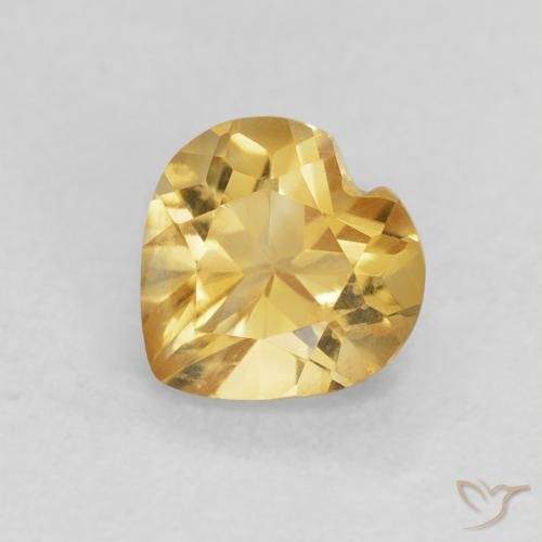 0.79ct Natural Laranja Dourado Profundo Citrino, Coração, VVS