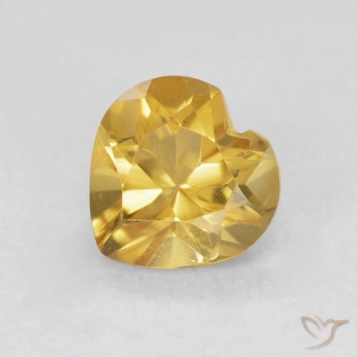 0.79ct Natural ouro médio Citrino, Coração, VVS