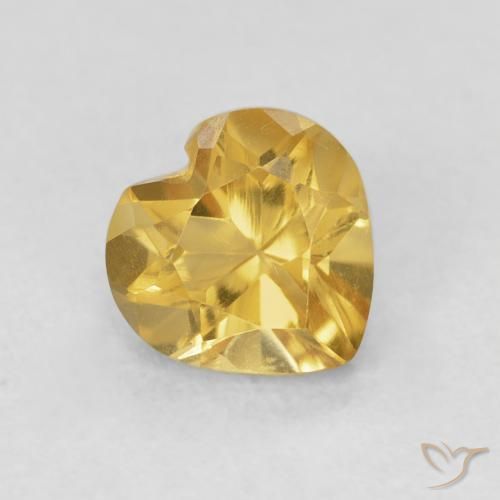 Citrino ouro médio Natural 0.79ct, Coração, VVS