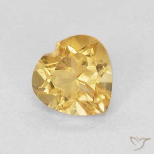 0.78ct Natural Ouro Citrino, Coração, VVS