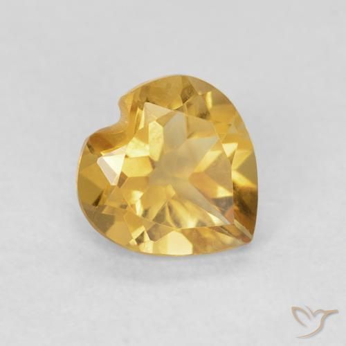 Citrino Medium Dark-Golden Natural 0.67ct, Coração, VVS