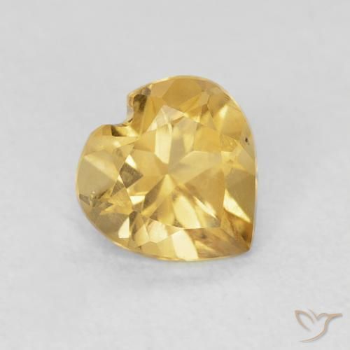 0.71ct Natural ouro médio Citrino, Coração, VVS