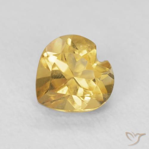 0.75ct Natural ouro médio Citrino, Coração, VVS