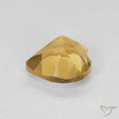 Citrino Laranja Dourado Profundo Natural 0.74ct, Coração, VVS