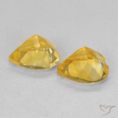 Pedras preciosas de Citrino Laranja Dourada natural de 1.28 ct, Coração, VVS-VS