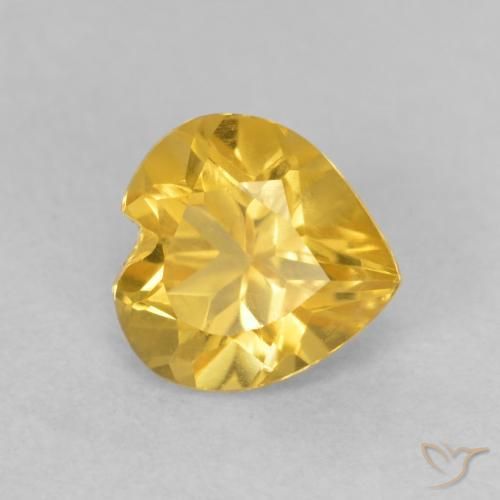 Citrino Dourado médio Natural 0.73ct, Coração, VVS-VS