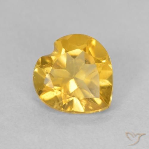 Citrino Dourado médio Natural 0.63ct, Coração, VVS-VS