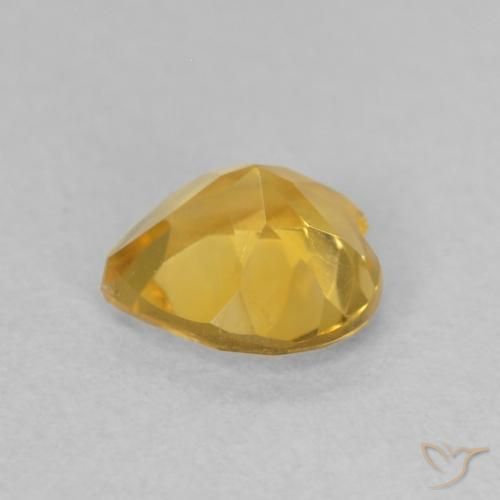 Citrino Dourado médio Natural 0.63ct, Coração, VVS-VS