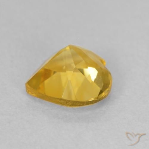 Citrino Laranja Dourada Natural 0.73ct, Coração, VVS-VS