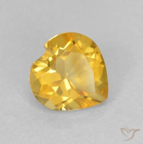 Citrino Dourado médio Natural 0.74ct, Coração, VVS-VS