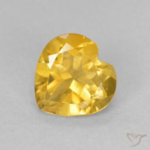 Citrino Laranja Dourada Natural 0.71ct, Coração, VVS-VS