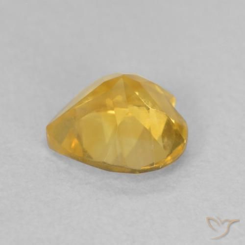 Citrino Laranja Dourada Natural 0.71ct, Coração, VVS-VS
