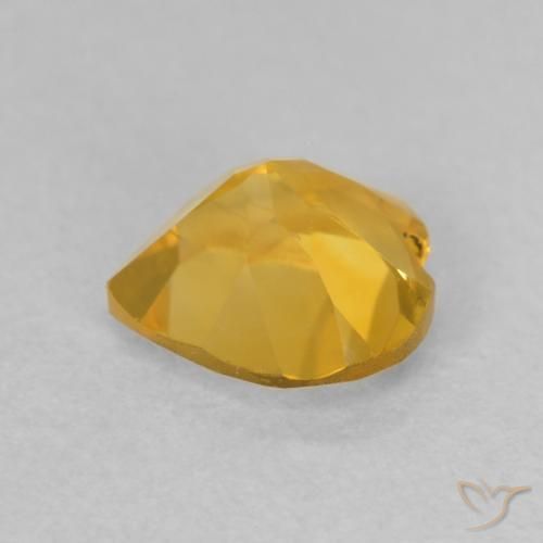 Citrino Laranja Dourada Natural 0.80ct, Coração, VVS-VS